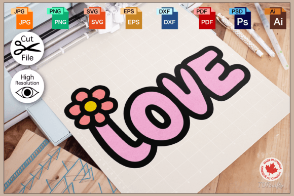 Love Flower Cute Font Design