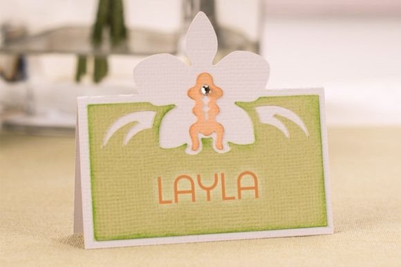 Orchid Place Card: Elegant, But Is It Embroidery-Ready?