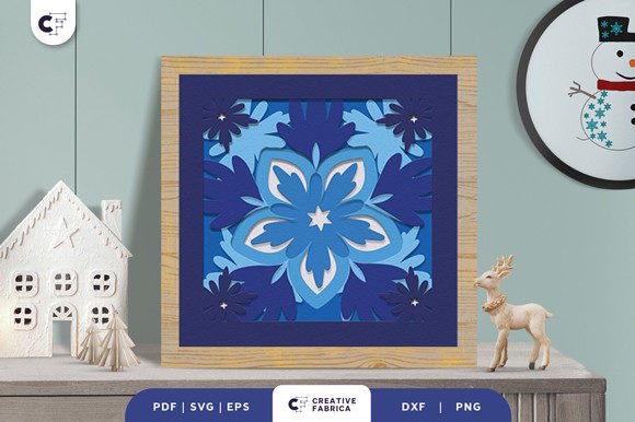 Snowflakes Pattern 3D Paper Cut